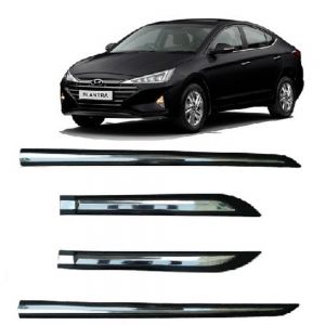 Door Side Beading For Elantra New - Silver & Black